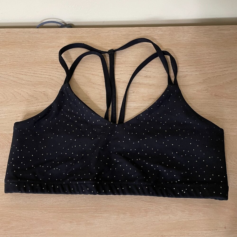 Beyond Yoga Sports Bra – Black Speckled | Size Large